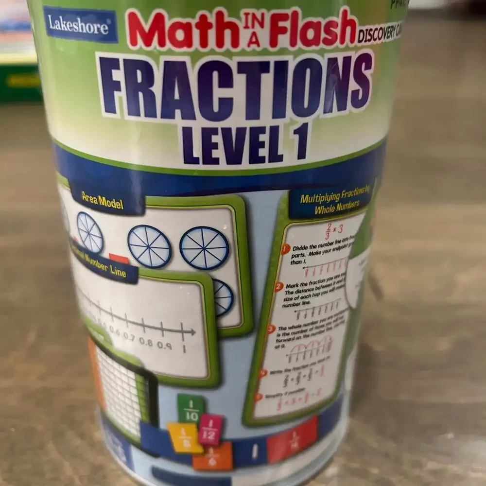 Lakeshore Math In A Flash Fractions Level 1 Discovery Can - Gr. 4-5 PP413 Sealed